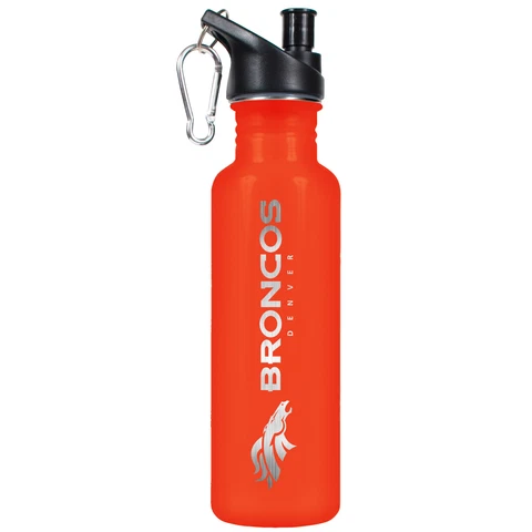 GA Products Water Bottle Stainless Steel 26 OZ - NFL Denver Broncos Cover