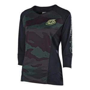 Troy Lee Designs TLD Womens Ruckus Cycling Jersey Camo Black/Green Medium - Picture 1 of 2