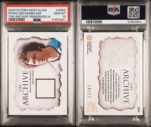 Parche Franz Beckenbauer PSA 10 2024 Futera Nostalgia El Archivo 14/17 - Imagen 1 de 3