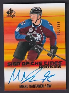 MIKKO RANTANEN - 2015 SP Authentic Sign of the Times Rookies Auto #SOTR-MR, /199 - Picture 1 of 1