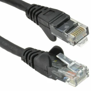 C6 CAT6-CCA UTP RJ45 Ethernet Lszh Réseau Câble Noir 1m - Afbeelding 1 van 4