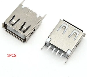 AF180-13.7° USB Type A Female Solder Jack Connector PCB Socket - Picture 1 of 3