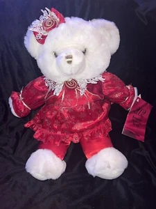 Dan Dee 2002 Keepsake Memories Bear Edizione Limitata Rosso Femmina Orso di Natale - Foto 1 di 12