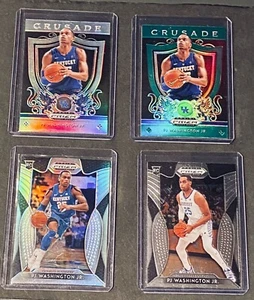 Lote de 4 tarjetas Panini Prizm Draft Picks Prizms Green #95 PJ Washington Jr. 2019-20 - Imagen 1 de 2