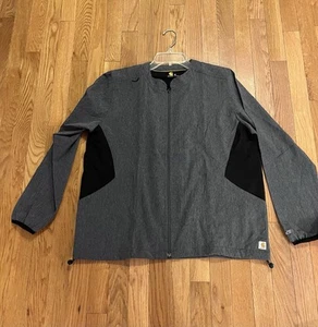 CARHARTT FORCE Modern Fit Gray Full Zip Long Sleeve Scrubs Jacket Size MEDIUM - Picture 1 of 5