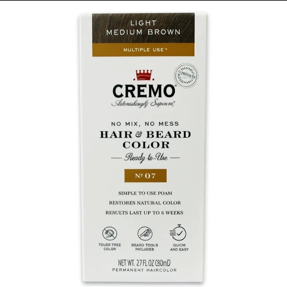 Крем для волос и бороды цвет светло-средний коричневый 2,7 жидкой унции одна упаковка новый 07 - Изображение 1 из 1