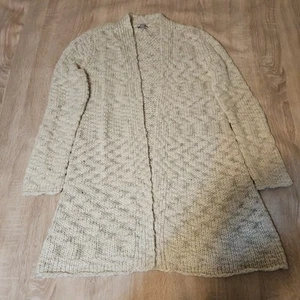 J Jill Womens Size Xs Cream Nuby Knit Open Front Cardigan Sweater Alpaca Wool - Picture 1 of 7