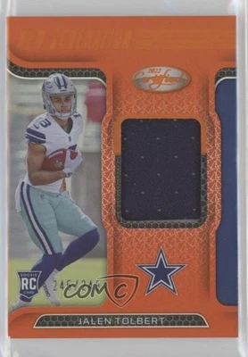 2022 Certified New Generation Jerseys Mirror Orange /249 Jalen Tolbert Rookie RC - Image 1 of 2