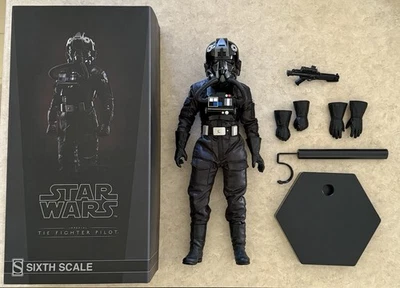 Figura de piloto de combate de 1/6 Sideshow Collectibles Star Wars Rogue One Tie usada Foto 1 de 4