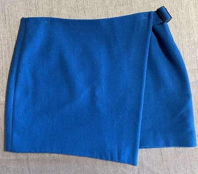 Kate Spade SÁBADO, Falda Corta Mujer 10 Azul Mezcla Lana, Aspecto Envolvente, Forrada Usada en Excelente Condición Foto 1 de 4