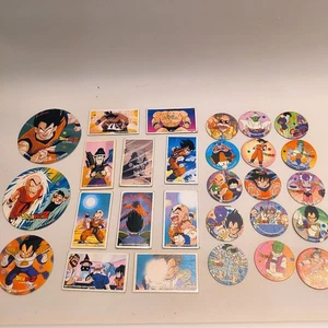 Dragon Ball Z Menko Card Lot Vintage Japan 1980s Rare Hologram Goku DBZ Pogs - Picture 1 of 14