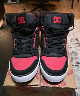 Men's Special Edition Pure Red & Black DC High-Top Shoes Size 11.5 - USA - Image 1 of 4
