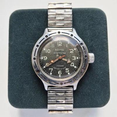 De colección URSS Vostok Amphibia 2409 buzo militar soviético 17 joyas antimagnético Foto 1 de 4