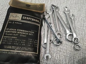 N.O.S. Sears Craftsman USA Nos Ignition Combination  Wrench Set 10pc 43441 SAE - Bild 1 von 4