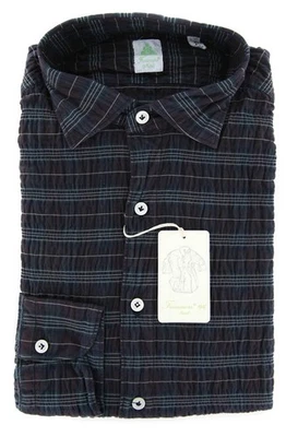 Camisa a Cuadros Finamore Napoli Rojo Borgoña - 16/41 - (26SEN01093603) Foto 1 de 4