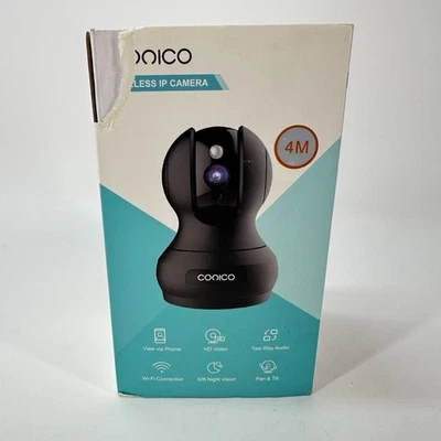 Conico Wireless IP Camera 1080p Black - New Open Box - Image 1 of 4
