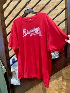 Atlanta Braves MLB Baseball Unisex T-Shirt 2XL Red NEW ERA GENUINE USA - Picture 1 of 5