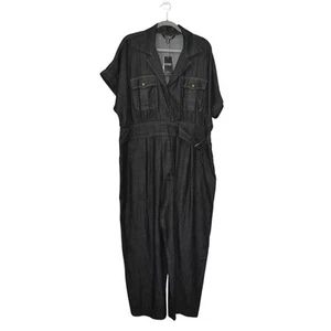 Ralph Lauren Women's Denim Short Sleeve Jumpsuit Nightfall Size 20W NWT $245 - Picture 1 of 14