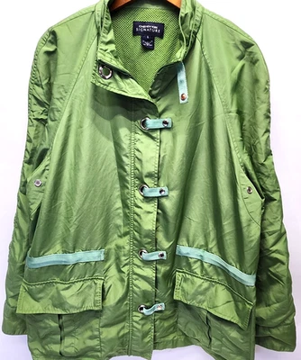 Jones New York подпись водостойкий с капюшоном ветровка плащ куртка L - Изображение 1 из 4