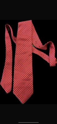 Corbata De Colección Cerruti 1881 Para Hombre Hecha en Italia Corbata Roja Azul Azul Floral Sobre Rojo Foto 1 de 4