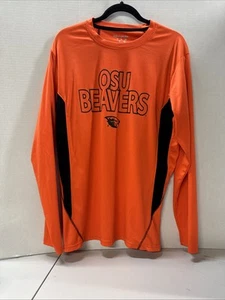 OSU Beavers Men’s Large Champion Long Sleeve Dri-Fit Orange And Black - Picture 1 of 4
