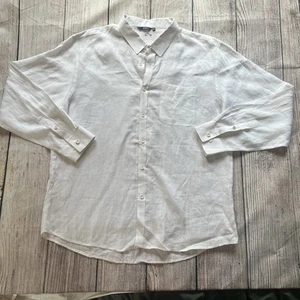 Bohio Leinen Hemd mit Knopfleiste Herren XXL Weiß Langarm Roll Up Resortwear Sommer - Bild 1 von 9