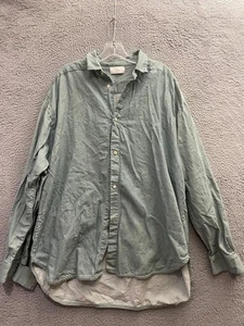 Fear of God Ermenegildo Zegna Green Shirt Mens Size Large Oversized Adult Cotton - Picture 1 of 5