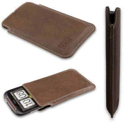 caseroxx Business-Line Case for HTC One S in brown made of faux leather - Image 1 of 4