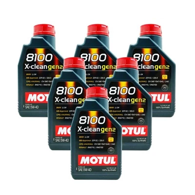 MOTUL 8100 X-CLEAN GEN2 5W40 OLIO MOTORE BMW LL-04 C3 API SP 6 LITRI 06MO43 - Immagine 1 di 4