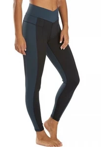 Free People Movement Rebel Leggings Women’s M Black Blue Color Block Yoga - Picture 1 of 13