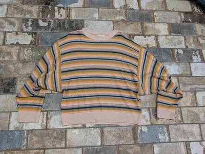 Suéter de acrílico a rayas multicolor pequeño Easel para mujer Foto 1 de 4