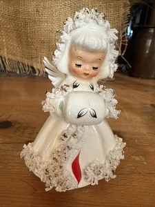Vintage Holt Howard Weihnachtsengel Muff süßer Kerzenhalter 1958 - Bild 1 von 3