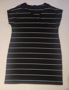 Lands End Striped Knit T Shirt Dress Sz Lg 14-16 - Picture 1 of 7