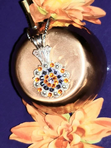 Clemson Tigers Orange Silver Western Concho Necklace Cover