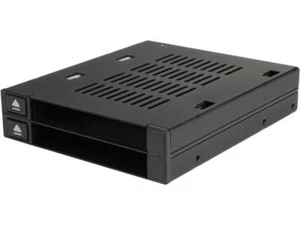 ICY DOCK Dual Bay 2.5 to 3.5 SATA / SAS SSD/ HDD Trayless Hot-swap Dock / Mobile - Picture 1 of 5