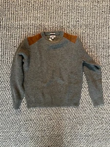 Wallace & Barnes Men's Shetland Wool Sweater | Grey Crew Neck | LARGE NWoT - Picture 1 of 4