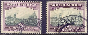 SOUTH AFRICA 1930 2 d. Government building South Africa, MAJOR ERROR & VARIETY - Picture 1 of 3