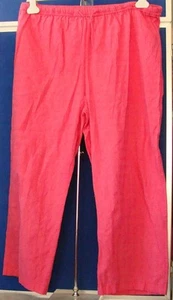 EUC Pretty CAPRI PANTS by KAKTUS Dark PINK Ankle-length w. 4 POCKETS Sz XL - Picture 1 of 5