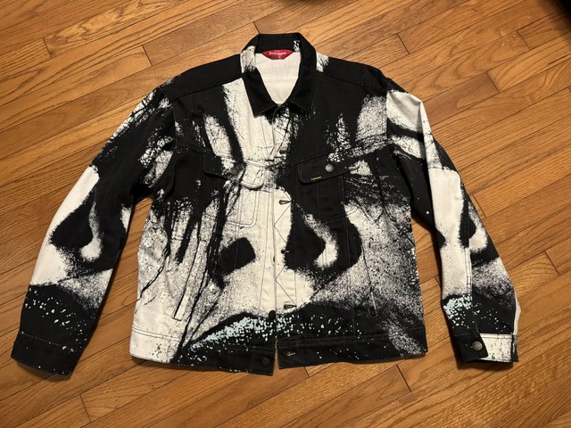 Supreme Script Jacquard Denim Trucker Jacket