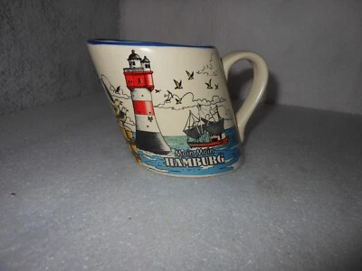 Kaffee-Pott "Moin Moin" Becher, schlanke Form, Tee-Tasse Hamburg Souvenir - Bild 1 von 4