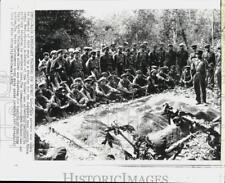 1970 Press Photo Pathet Lao's troops at military training lecure in Laos