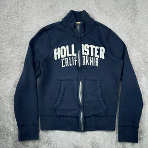 Chaqueta Hollister California para Hombre con Cremallera Completa Pequeña Azul Mangas Largas Bordada - Imagen 1 de 9