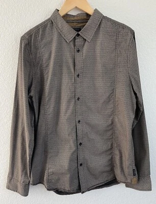 Camisa Prana Para Hombres L Lukas Estampado Geométrico Abotonada L/S Calce Ajustado Viaje Foto 1 de 4