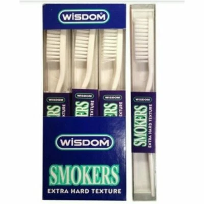 WISDOM, SMOKERS, EXTRA HARD TEXTURE. ONE BRUSH