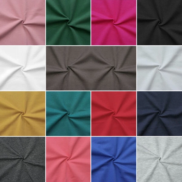 Sweatshirtstoff French Terry uni 150cm breit Meterware Öko-Tex Hoodiestoff - Bild 1 von 1