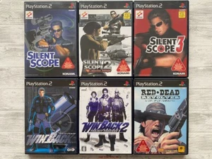 SONY PS2 Silent Scope 1 2 3 & Win Back 1 2 & Red Dead Revolver set from Japan - Picture 1 of 14