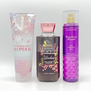 Bath and Body Works Winterberry Wonder Cream, gel doccia e nebulizzatore confezione da 3 pezzi - Foto 1 di 2