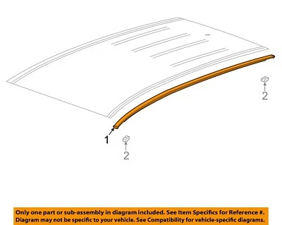 GM OEM 15-22 Trax Roof Exterior Trim-Drip Molding 42577931 - Image 1 of 2