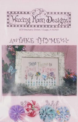 Cross Stitch Take Thyme Garden Pattern w/ rare Charms Needlework OOP - Image 1 of 3