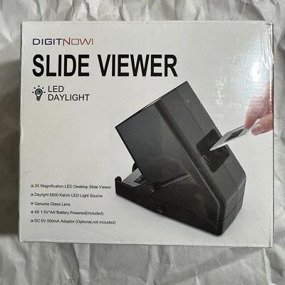 NEW DIGITNOW Slide and Film Viewer, 3X Magnification LED Lighted Illuminated - Image 1 of 4